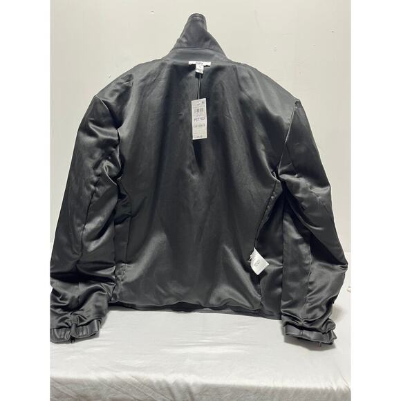 Bar III Faux Leather Moto Jacket Black Petite Small PS NWT - Picture 13 of 16